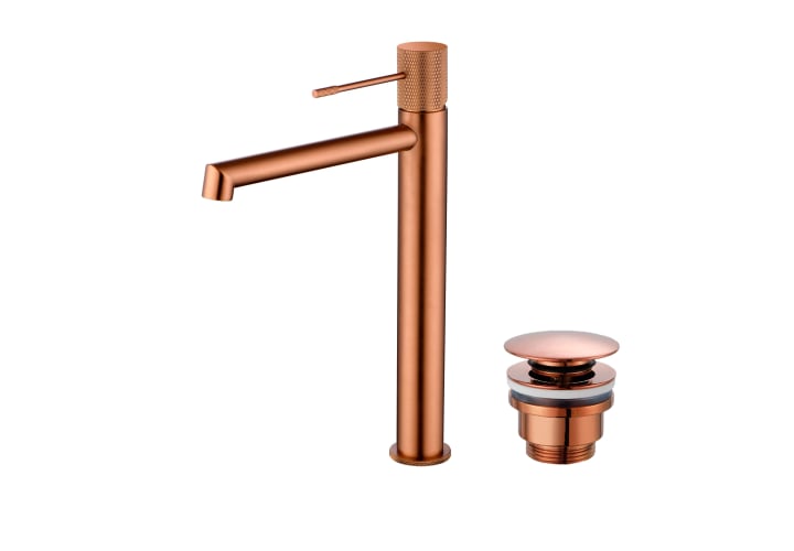 Robinet de lavabo à bec haut Line Imex + bonde click-clack Pack principal 4