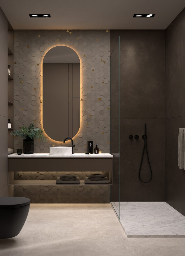 Miroir de salle de bains avec éclairage LED Borneo Eurobath principal 5