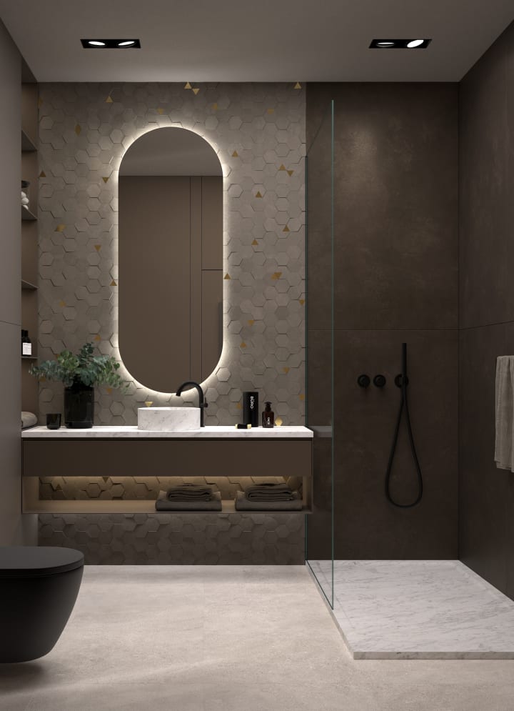 Miroir de salle de bains avec éclairage LED Borneo Eurobath principal 4