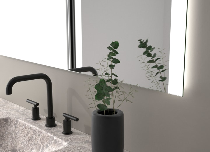 Miroir de salle de bains avec éclairage LED Sentosa Eurobath détail 1