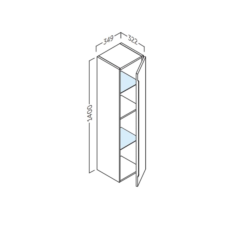 Colonne de salle de bains Cenit Coycama croquis 4