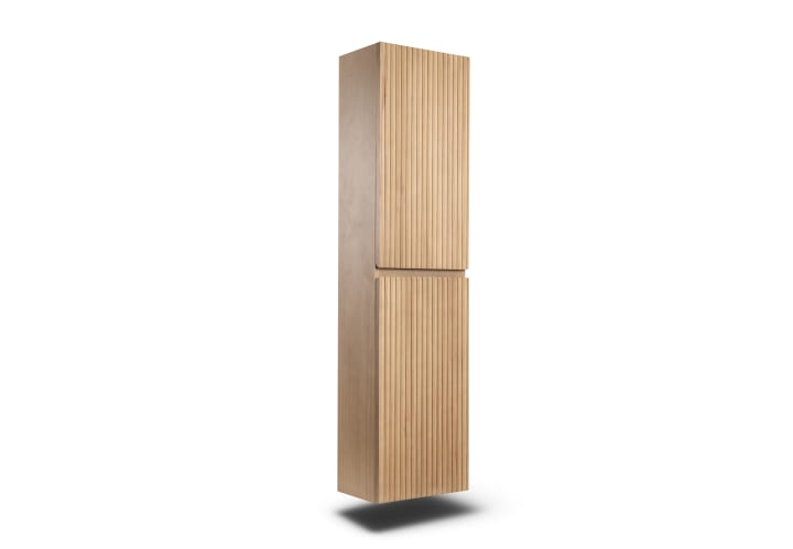 Colonne de salle de bains rainurée en bois massif Alpes 5 Bruntec détail 2