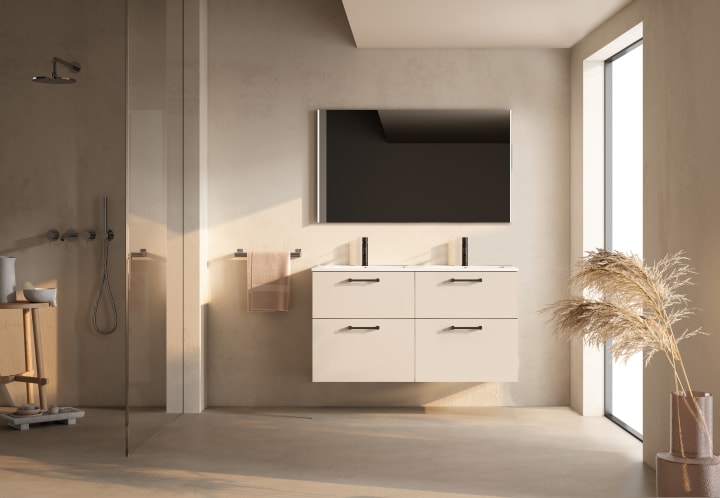 Ensemble de meubles de salle de bains supendu avec lavabo Flat Verso Viso principal 6