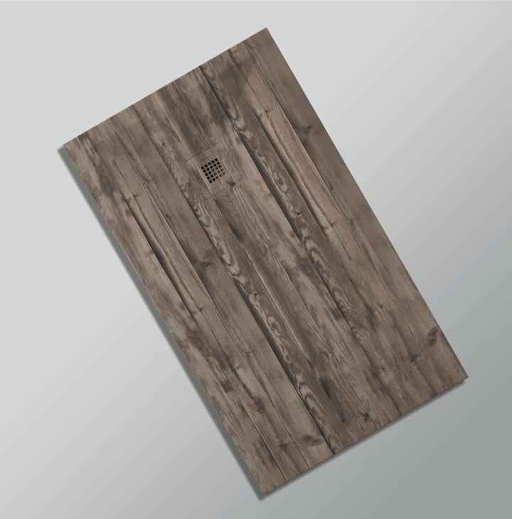Receveurs de douche en résine décorés Design 3D Bois Rustique Bruntec option 22