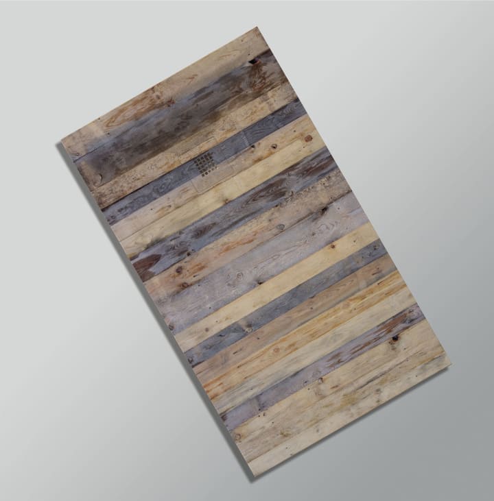 Receveurs de douche en résine décorés Design 3D Bois Rustique Bruntec option 28