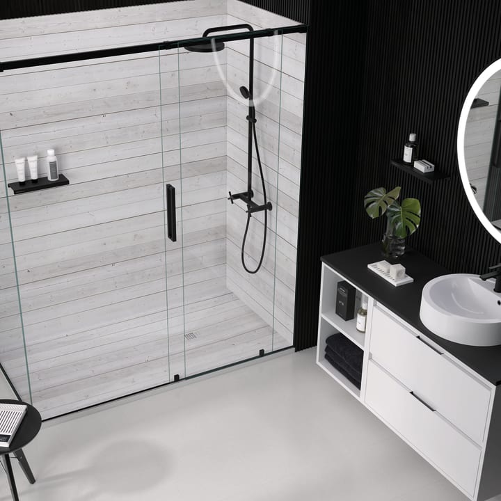 Receveurs de douche en résine décorés Design 3D Bois Rustique Bruntec environnement 4