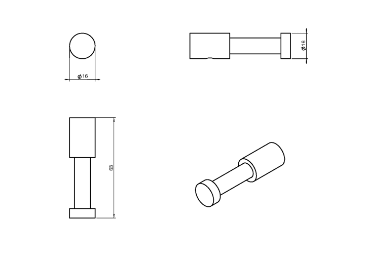 Cintre de salle de bain de salle de bain Logic Cosmic croquis 13