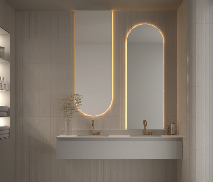 Miroir de salle de bains avec LED Mauricio Eurobath environnement 4
