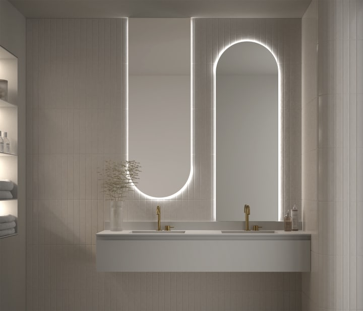 Miroir de salle de bains avec LED Mauricio Eurobath environnement 3