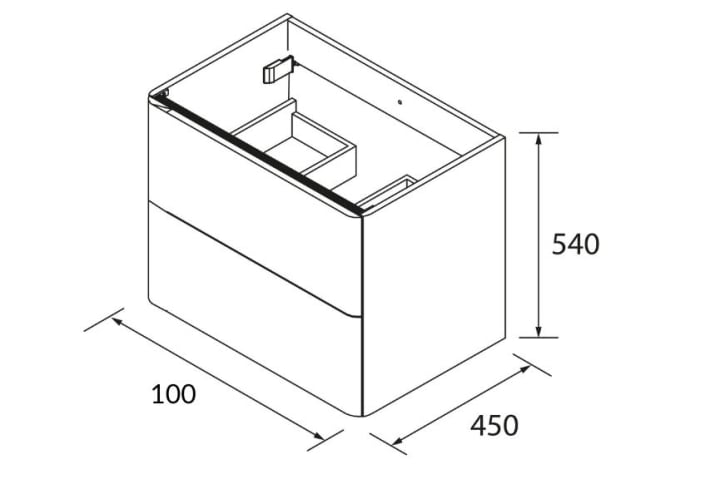 Meuble de salle de bains avec plan de toilette Silane Salgar croquis 8