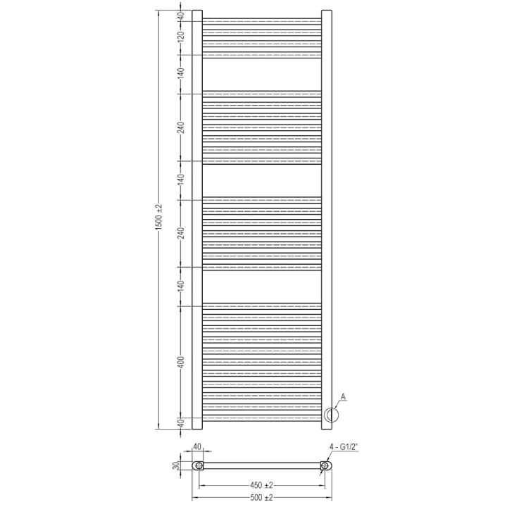 Radiateur sèche-serviettes City Oxen croquis 6