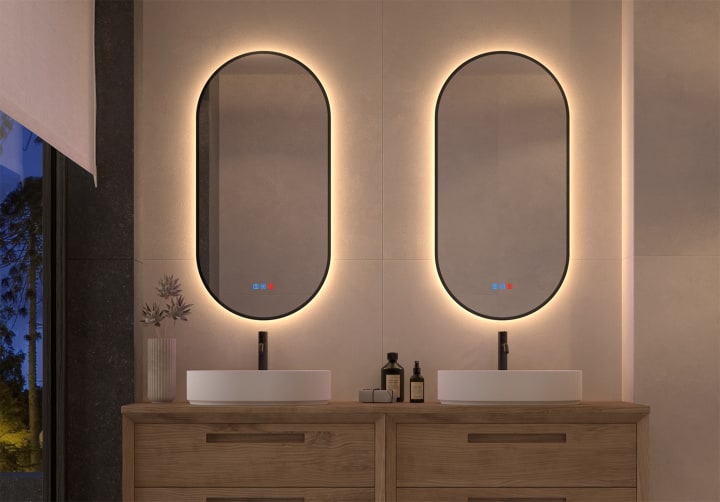 Portia Bruntec Miroir de salle de bain avec éclairage LED principal 5