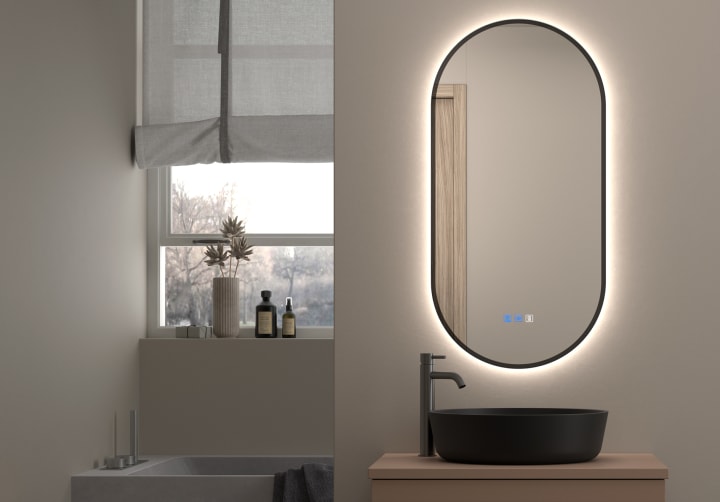 Portia Bruntec Miroir de salle de bain avec éclairage LED principal 2