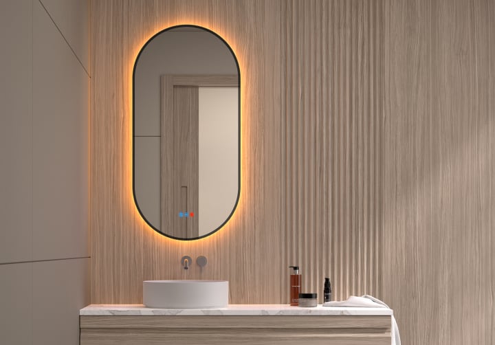 Portia Bruntec Miroir de salle de bain avec éclairage LED principal 3
