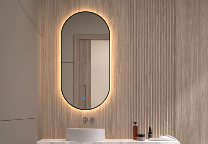 Portia Bruntec Miroir de salle de bain avec éclairage LED principal 4