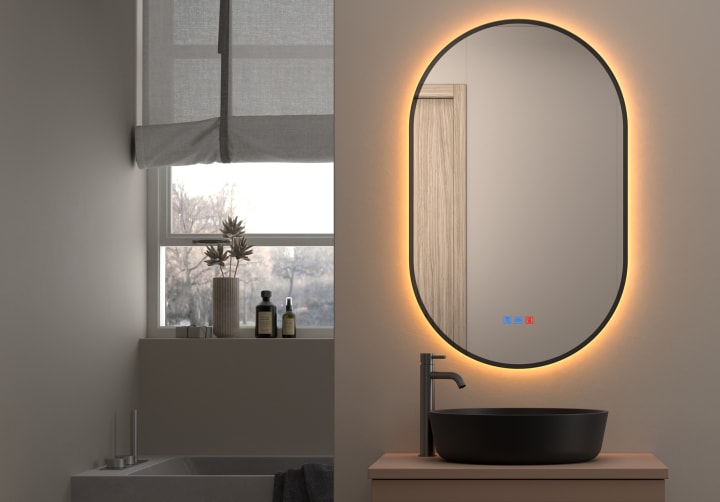Portia Bruntec Miroir de salle de bain avec éclairage LED principal 1
