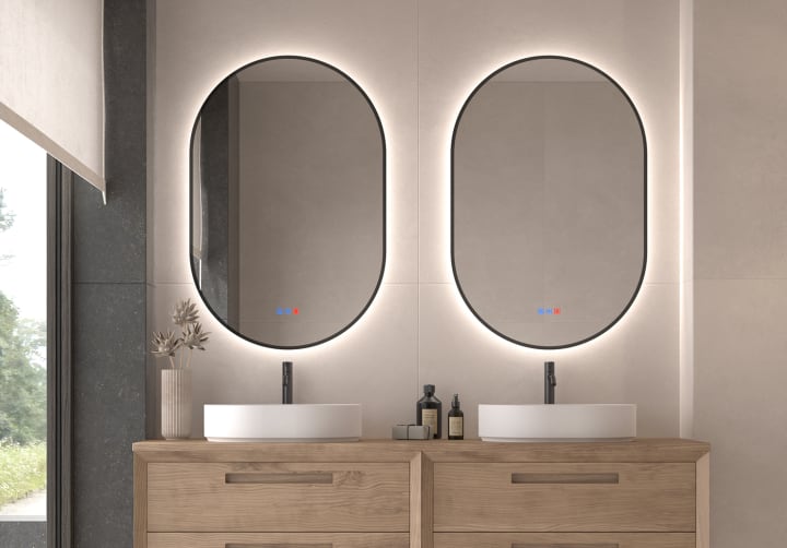 Portia Bruntec Miroir de salle de bain avec éclairage LED principal 6