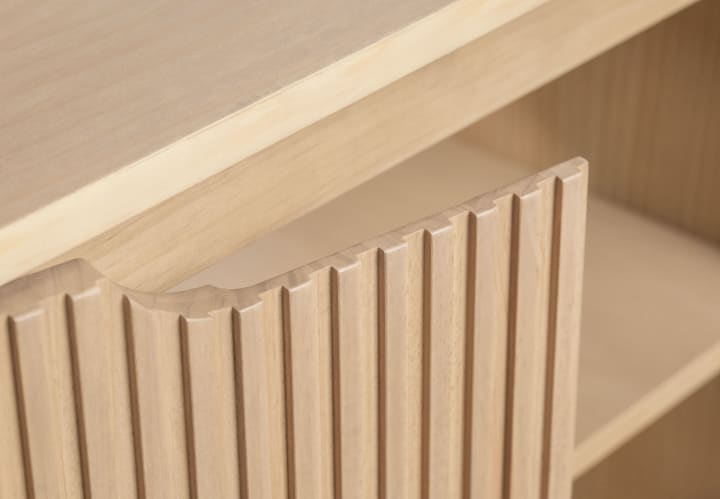 Meuble de salle de bains avec plan de toilette en bois massif Alpes 15 Bruntec détail 6