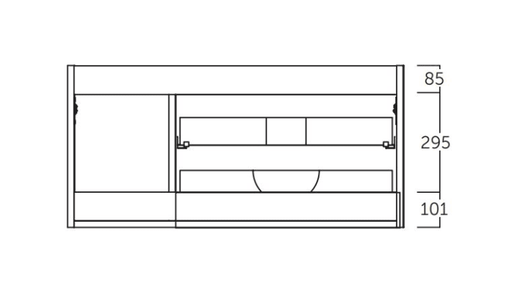 Meuble de salle de bains Cenit Coycama croquis 4