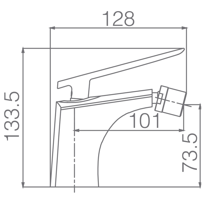 Mitigeur de bidet Escocia Imex croquis 1