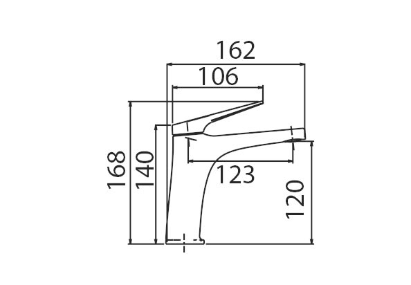 Robinet de lavabo Imex Delos croquis 3