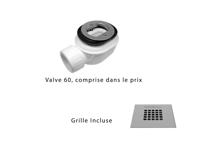 Receveur de douche en résine Stone Plus Bruntec option 5