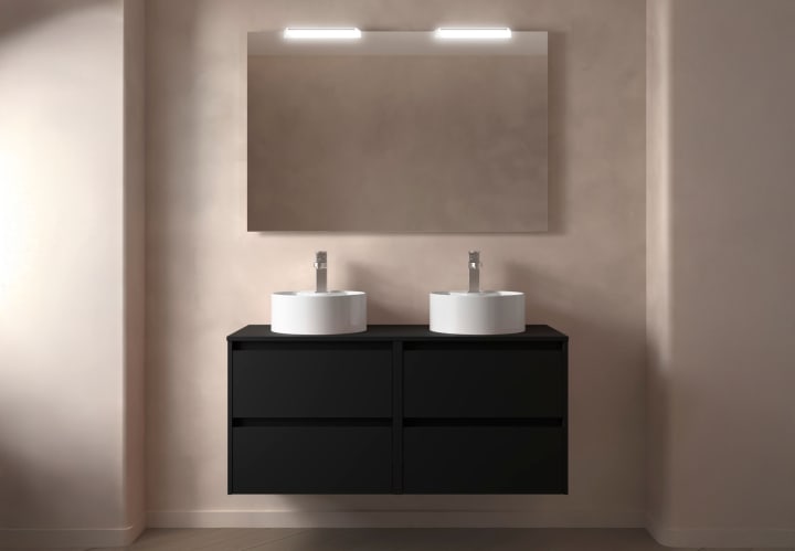 Meubles de salle de bains avec plan de toilette en bois Noja Salgar principal 6