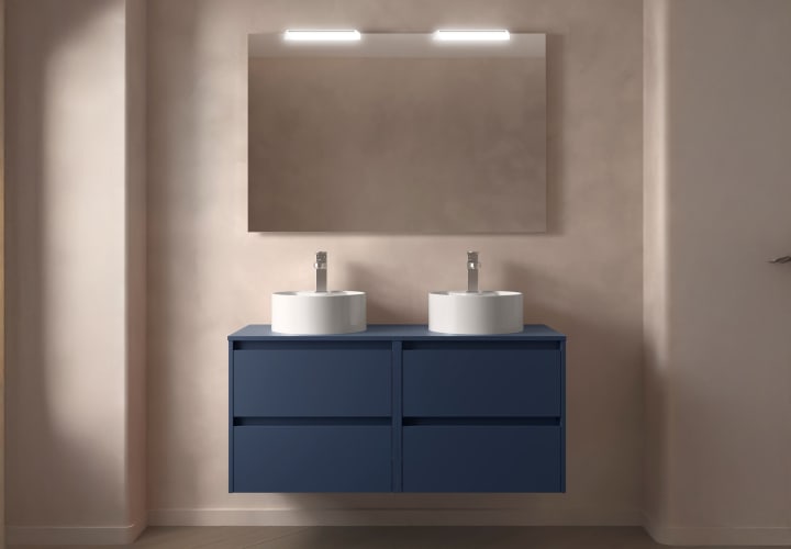 Meubles de salle de bains avec plan de toilette en bois Noja Salgar principal 7
