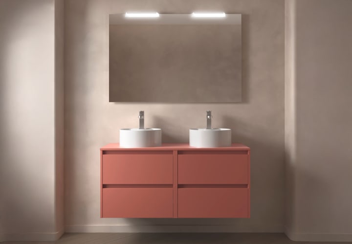 Meubles de salle de bains avec plan de toilette en bois Noja Salgar principal 8