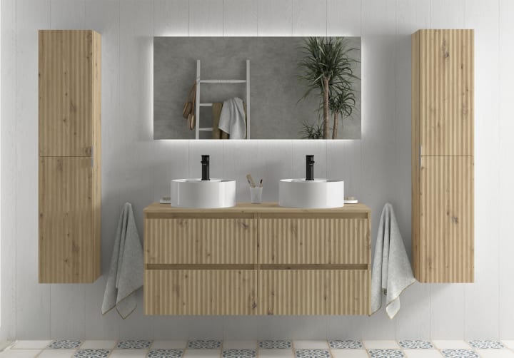 Ensemble de meubles de salle de bains Kira Salgar avec vasque à poser principal 1