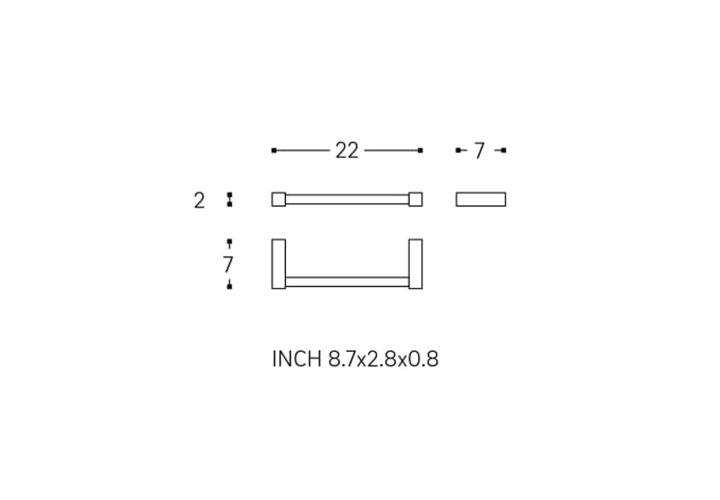 Porte-serviettes de salle de bains Metric Cosmic croquis 1
