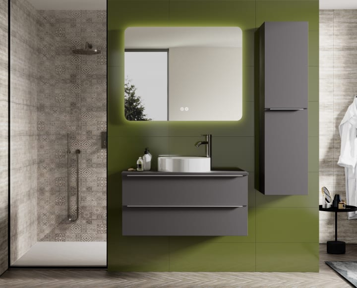 Meuble de salle de bains avec plan de toilette en bois Landes Coycama principal 1