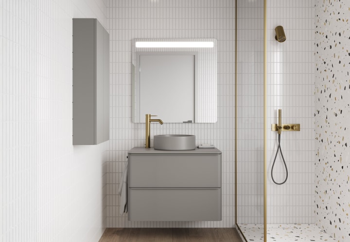 Meuble de salle de bains avec plan de toilette en résine arena Dai Top Royo principal 1
