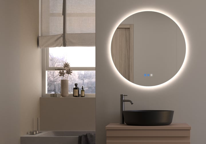 Bruntec Sun Miroir de salle de bain avec éclairage LED environnement 10
