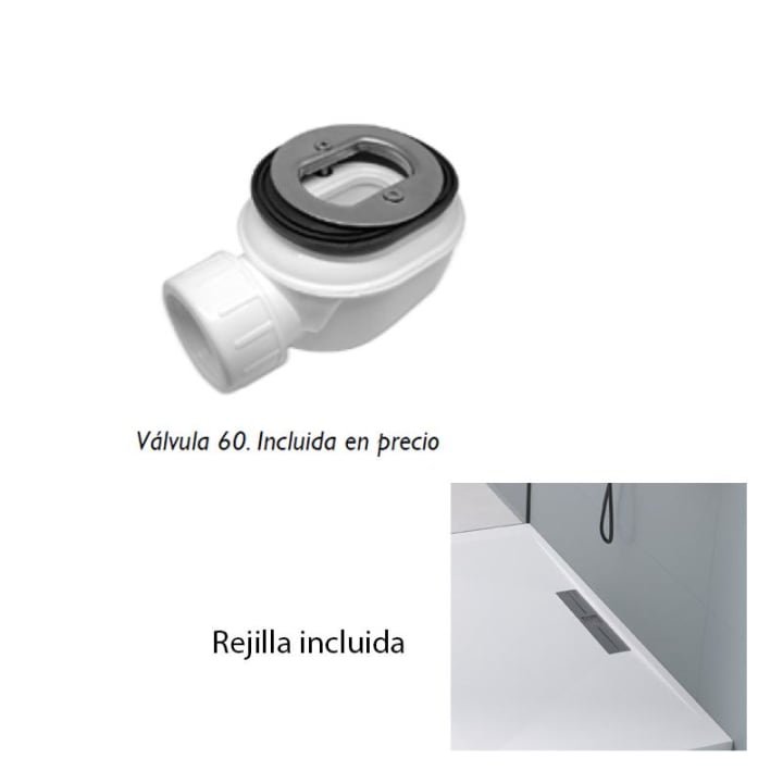 Receveur de douche en résine Design Tiden Bruntec croquis 6