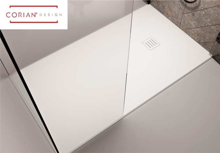 Receveur de douche en Solid Surface Corian DuPont Antares Hidronatur environnement 1
