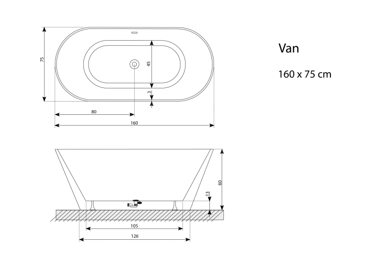 Baignoire autoportante Van Baños 10 croquis 12