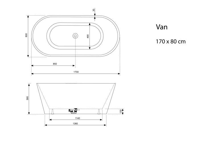 Baignoire autoportante Van Baños 10 croquis 13