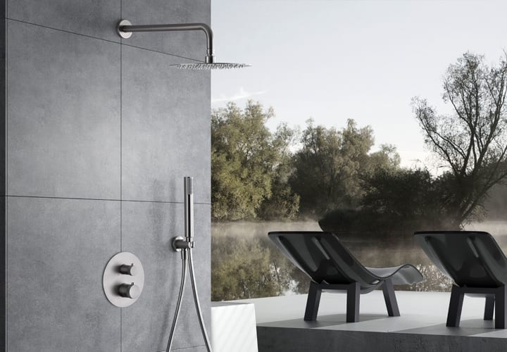 Ensemble douche et baignoire à encastrer Line Imex environnement 19