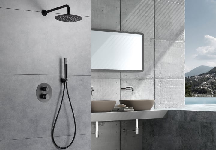 Ensemble douche et baignoire à encastrer Line Imex environnement 17