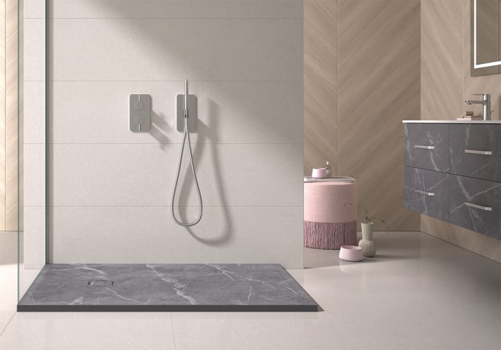 Receveurs de douche en résine décorés Stone 3D Marbre Bruntec environnement 10