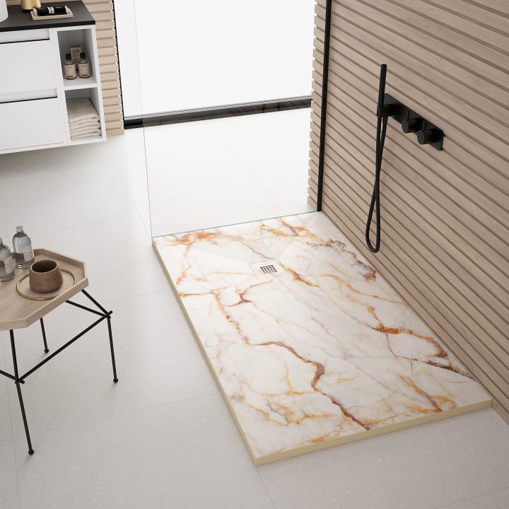 Receveurs de douche en résine décorés Stone 3D Marbre Bruntec principal 4