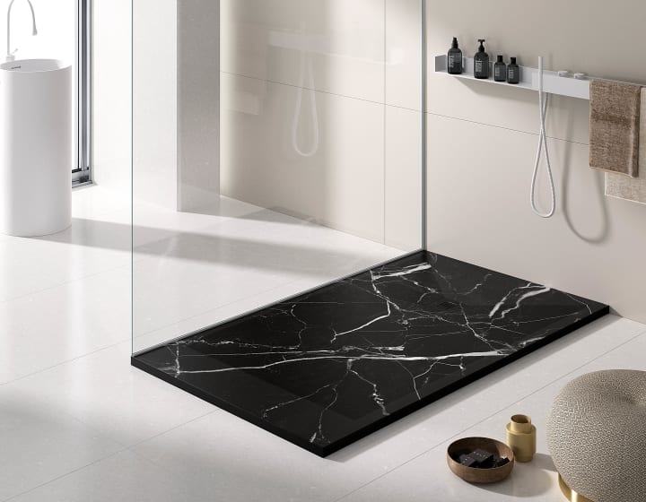 Receveurs de douche en résine décorés Stone 3D Marbre Bruntec principal 1