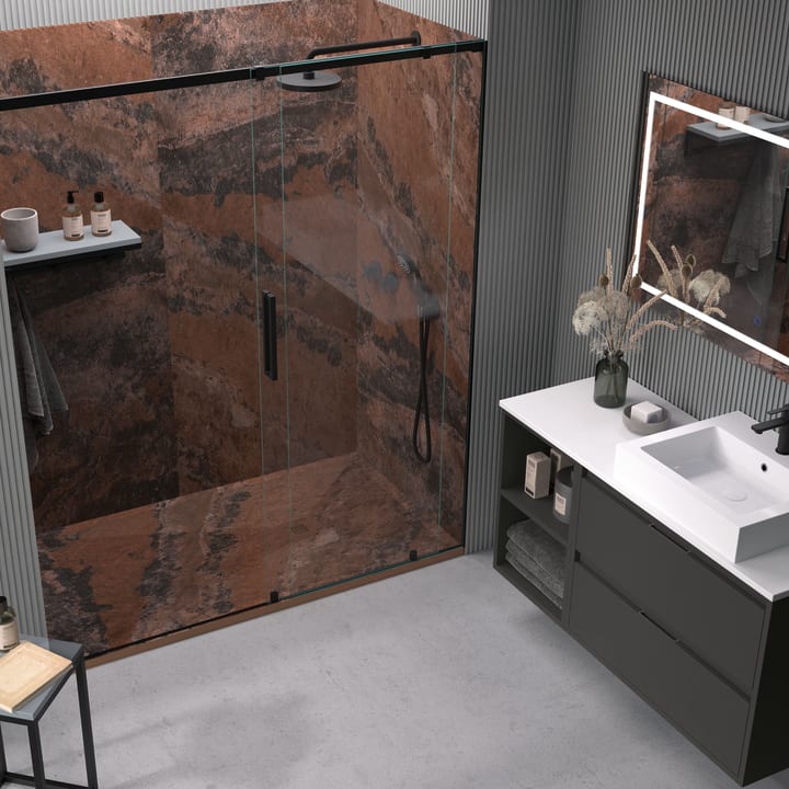 Receveurs de douche en résine décorés Stone 3D Marbre Bruntec principal 3
