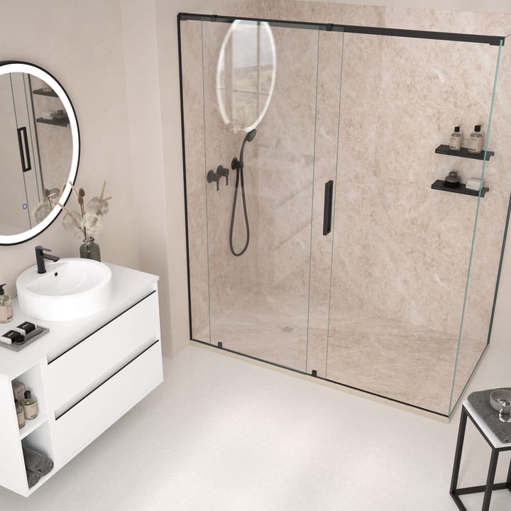 Receveurs de douche en résine décorés Stone 3D Marbre Bruntec principal 6