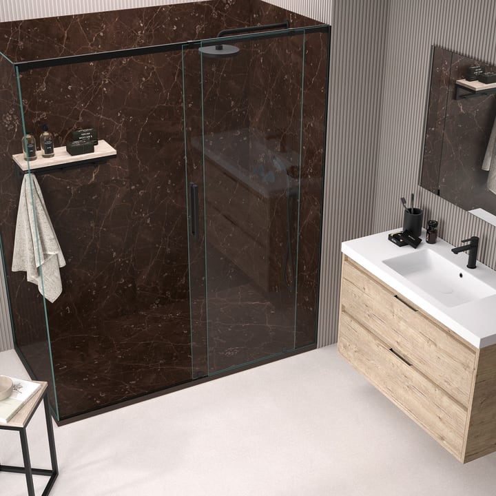 Receveurs de douche en résine décorés Stone 3D Marbre Bruntec principal 8