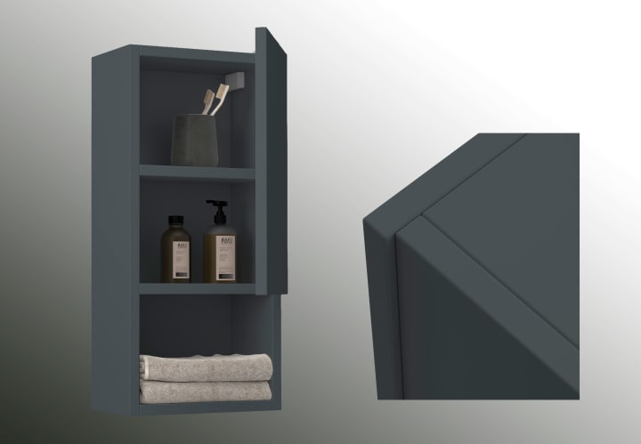 Colonne de salle de bain Lia Bruntec avec 1 porte et étagère environnement 10