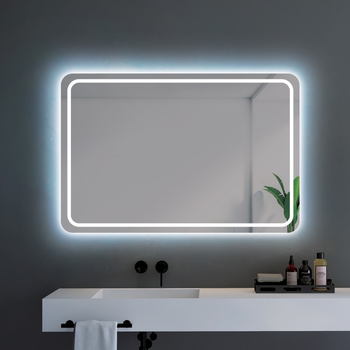 Miroir de salle de bains avec éclairage LED Grecia Ledimex principal 2