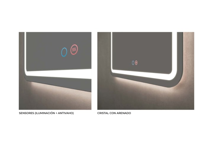 Miroir de salle de bains avec éclairage LED Grecia Ledimex détail 6