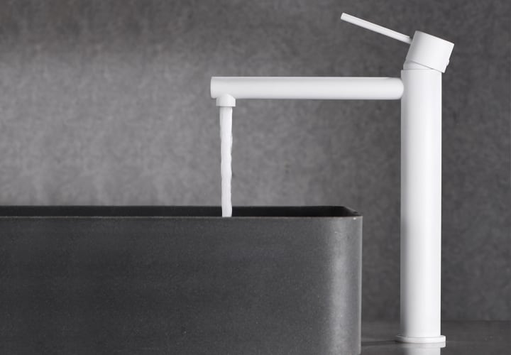 Milos Imex robinet de lavabo à bec haut + pack de bondes click-clack environnement 9